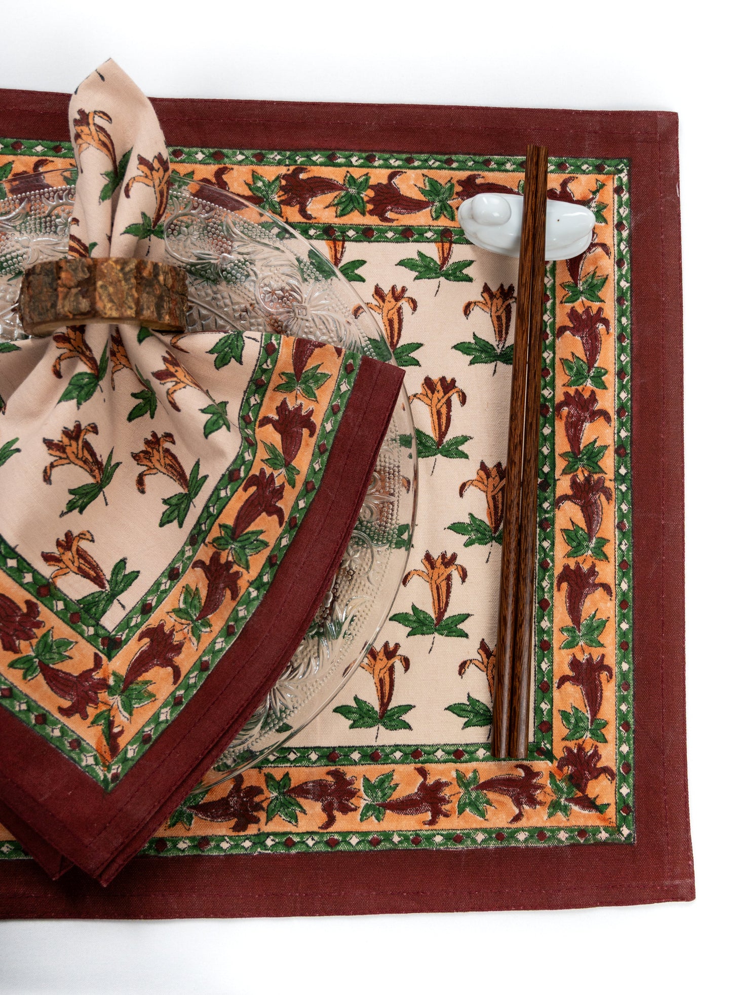 Paradise Flower Placemats & Napkins Set