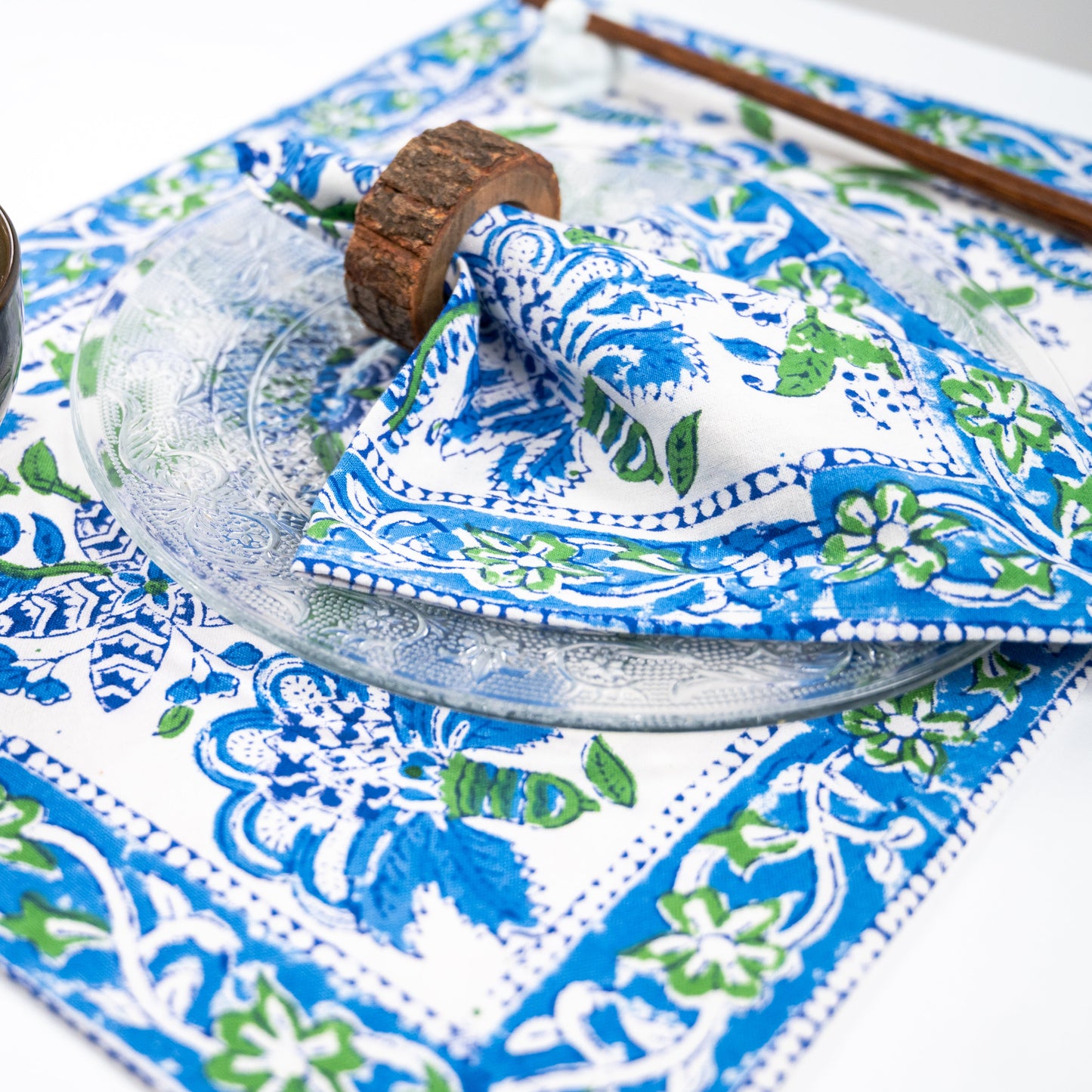 Blue Iris Placemats & Napkins Set