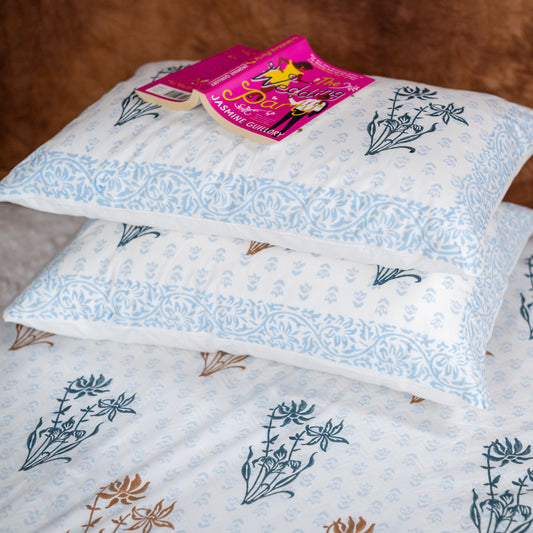 Floral Blue Bedsheet