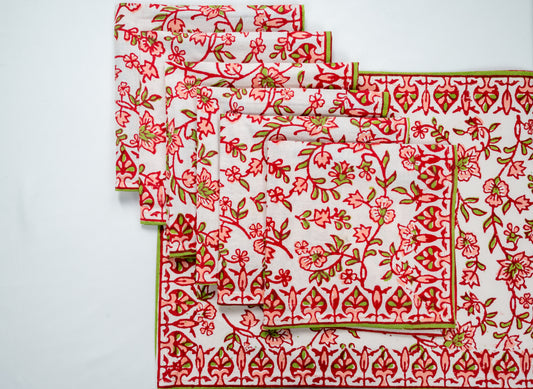 Pretty Peach Placements & Napkins