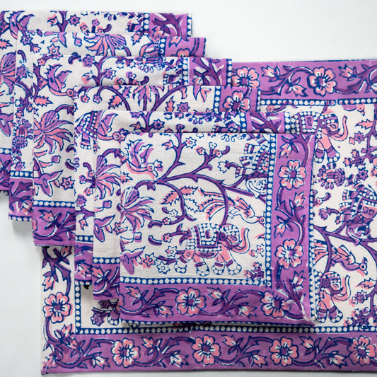 Purple Elephant Placemats & Napkins