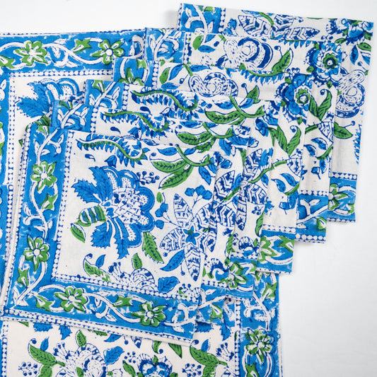 Blue Iris Placemats & Napkins Set